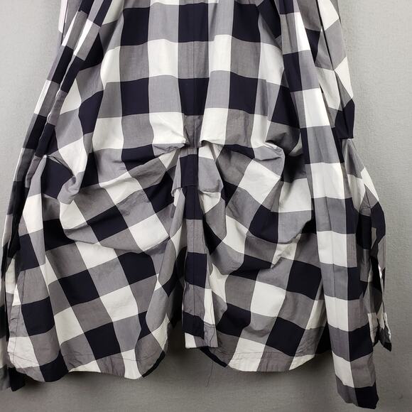 Ann Taylor Size S Sleeveless Buffalo Check Midi Dress Black Plaid Lagenlook Fall - Picture 5 of 11